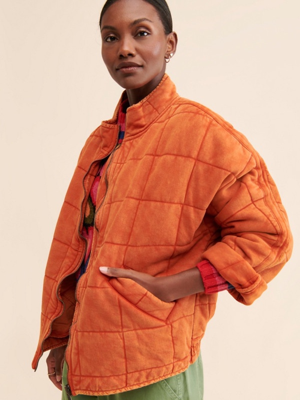 Free People Dolman Knit Jacket - Orange
